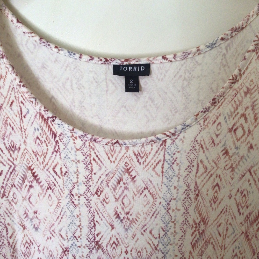 Torrid Womens Summer Dress Plus Size 2X Pink/Ivory Ruffle Cottagecore Boho NWOT - Picture 4 of 9